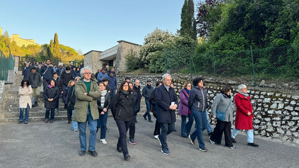 Una delegazione della Comunità in pellegrinaggio a Montecassino. Il presidente Impagliazzo 