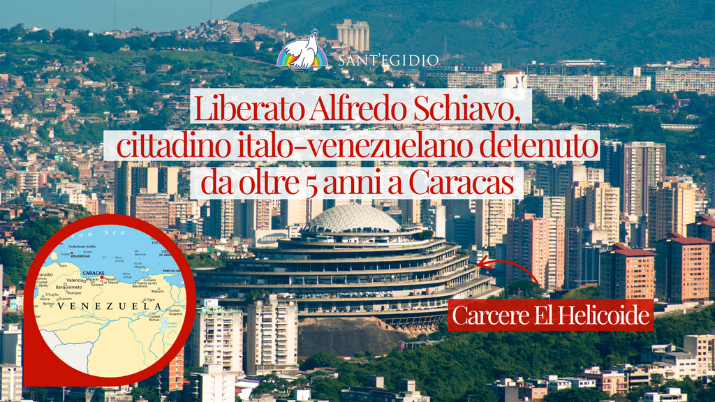 Un italiano detenuto da anni nel carcere di Caracas è stato liberato grazie alla mediazione condotta da Sant'Egidio in collaborazione con le istituzioni italiane e venezuelane