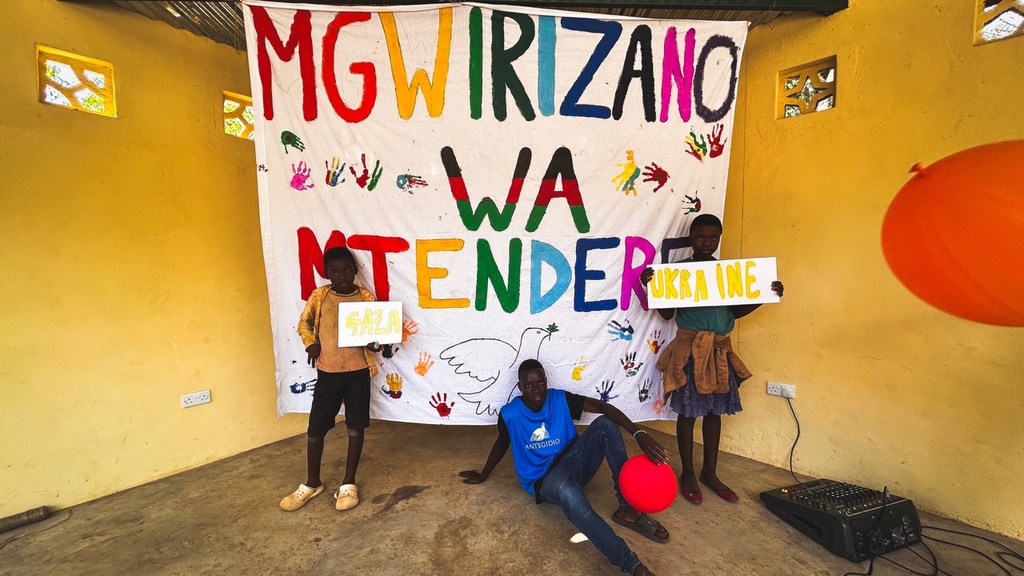 Balaka, Malawi: the Summer School ends with a rally for peace, children and adults marching through the streets of the city