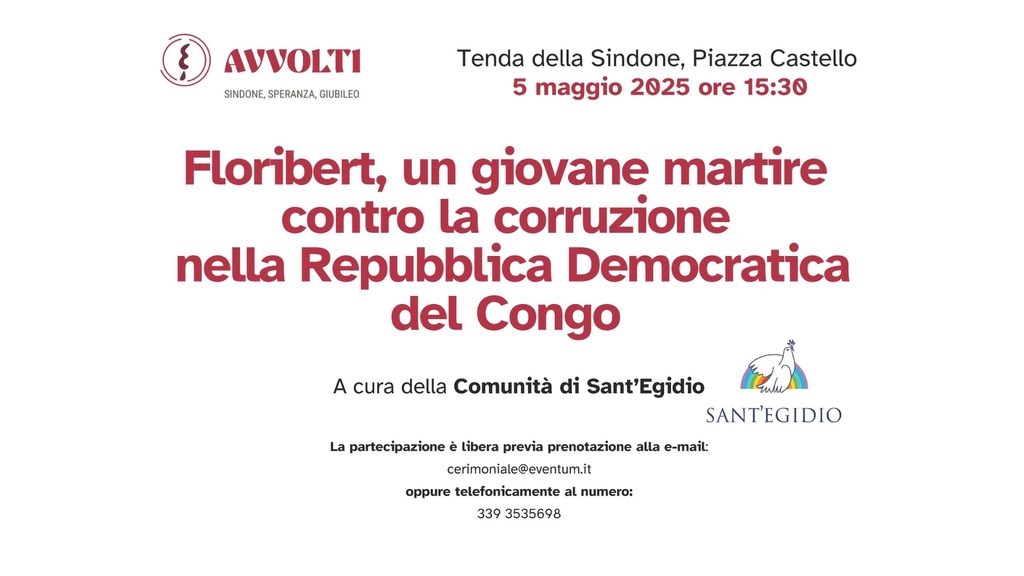 Torino, 5 maggio 2025 – Incontro “Floribert, un giovane martire contro la corruzione nella Repubblica Democratica del Congo”