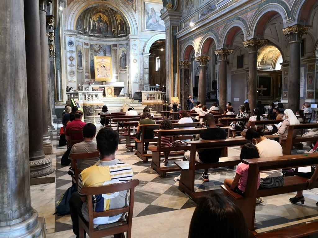 Pregària pels malalts i les víctimes de coronavirus d'Amèrica Llatina, 9 de juliol, Basílica de Sant Bartomeu de l'Illa (Roma)