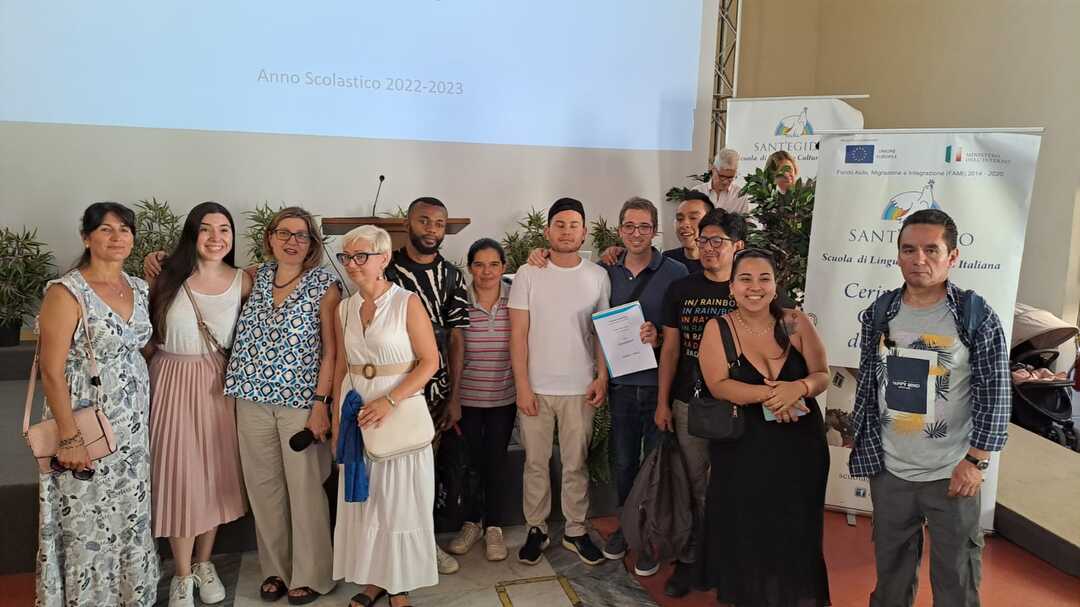 Roma: La consegna dei diplomi della scuola di lingua e cultura italiana di Sant'Egidio
