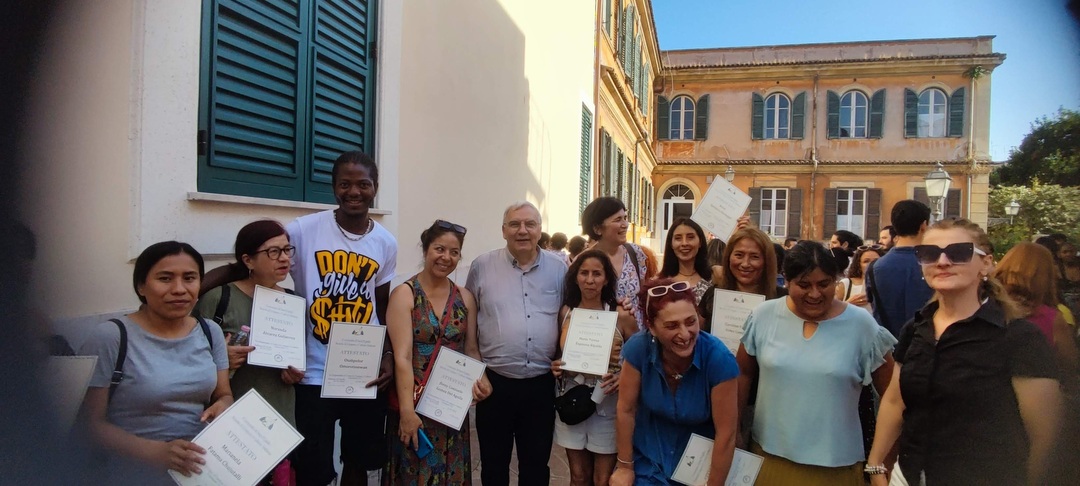 Roma: La consegna dei diplomi della scuola di lingua e cultura italiana di Sant'Egidio